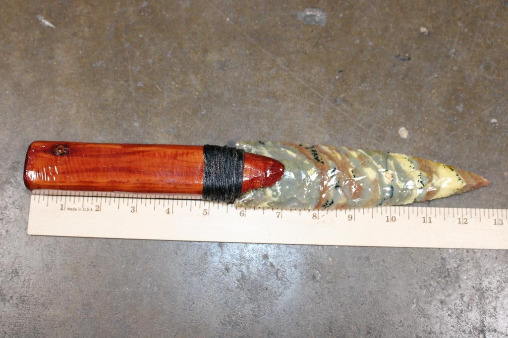 (3) Hand-made and Hand Knapped Glass Bladed Knives by artist Charles Colony - 2