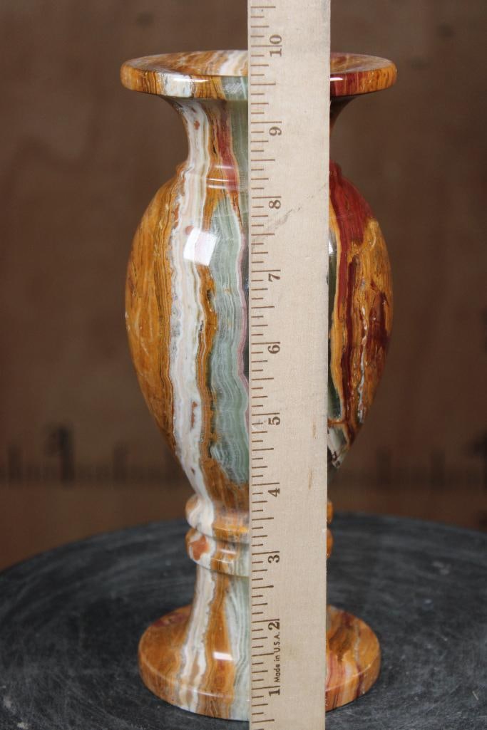 Big Polished GREEN BANDED ONYX Vase - 2