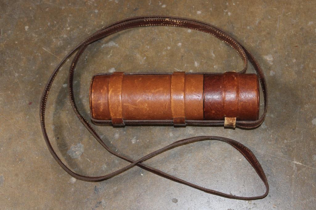 Antique 1890's "Eschenbach Nuremberg" German TELESCOPE made of Brass with a Leather Case - 9