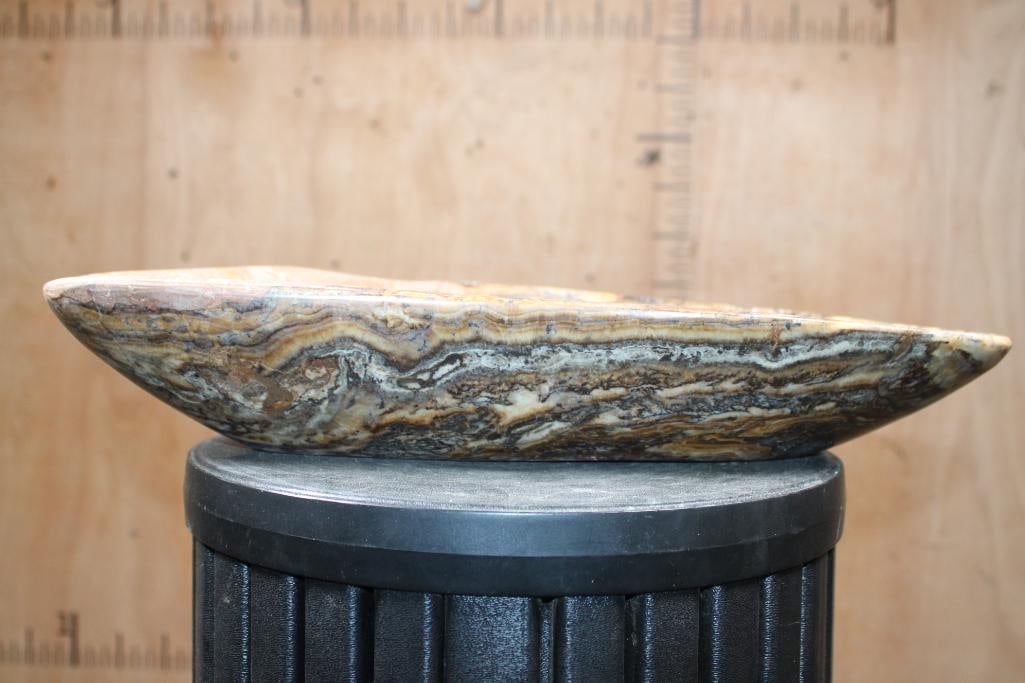 XL Polished MOROCCAN AMBER ARAGONITE Bowl - 4