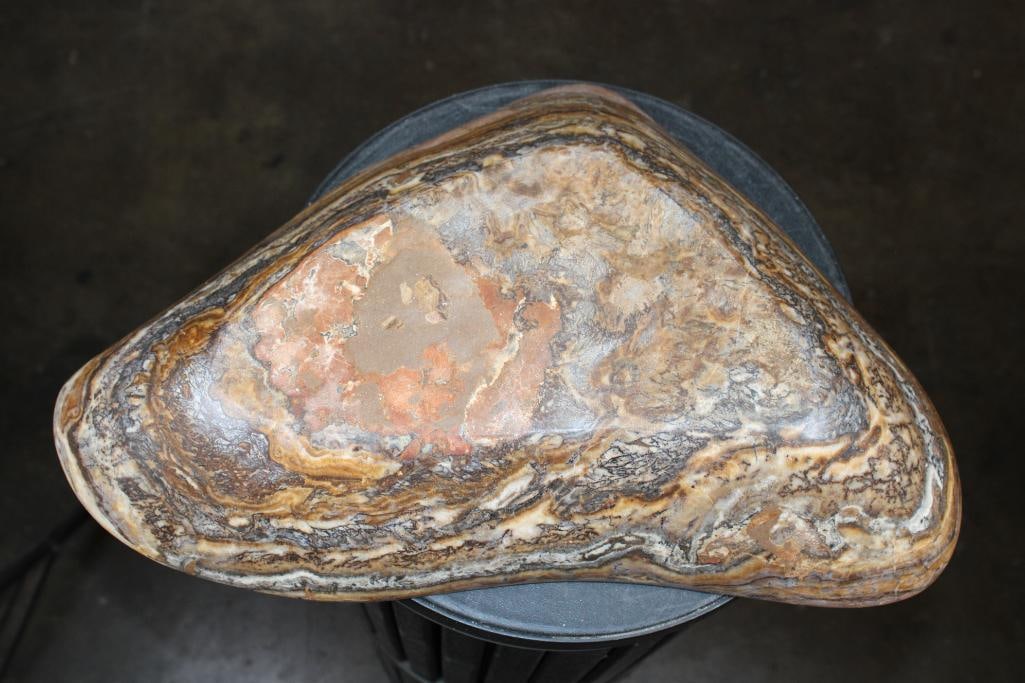 XL Polished MOROCCAN AMBER ARAGONITE Bowl - 6