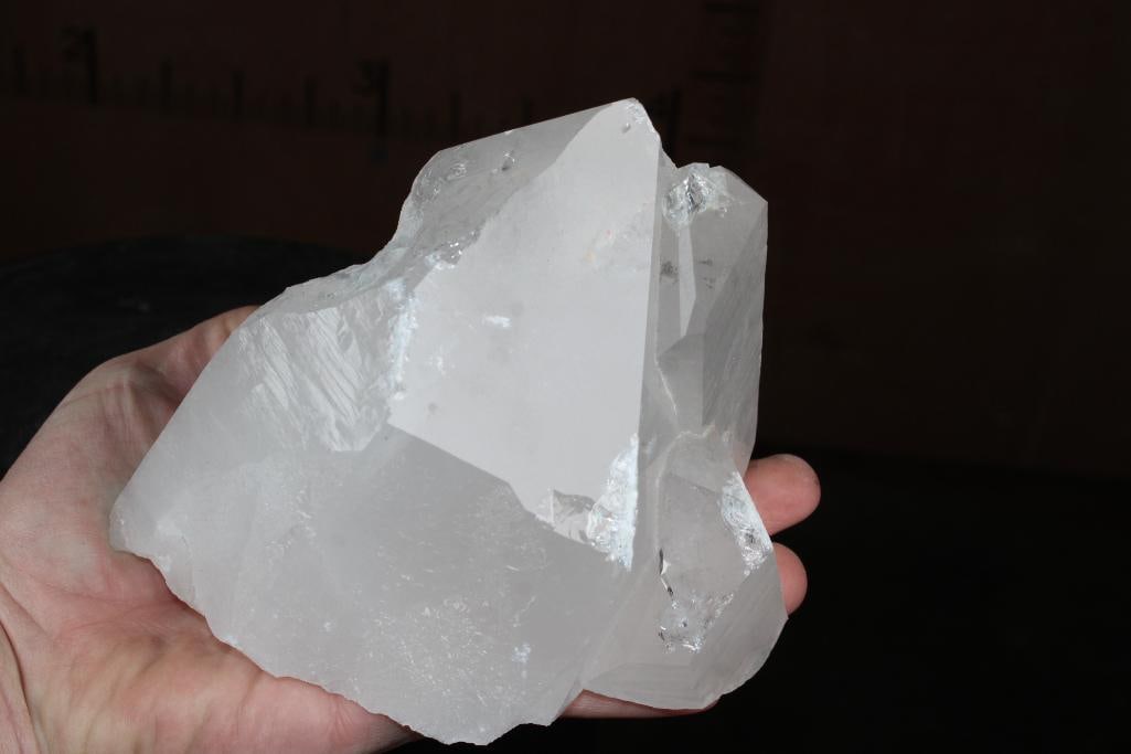 Natural Arkansas CLEAR QUARTZ CRYSTAL Specimen, Weight: 4 lbs: Arkansas Clear QUARTZ CRYSTAL Specimen. It measures 6" Long x 4.5" Wide x 5" Tall and Weighs 4 lbs 12 oz. Arkansas is world-renowned for its mined quartz crystals, especially from the Oachita