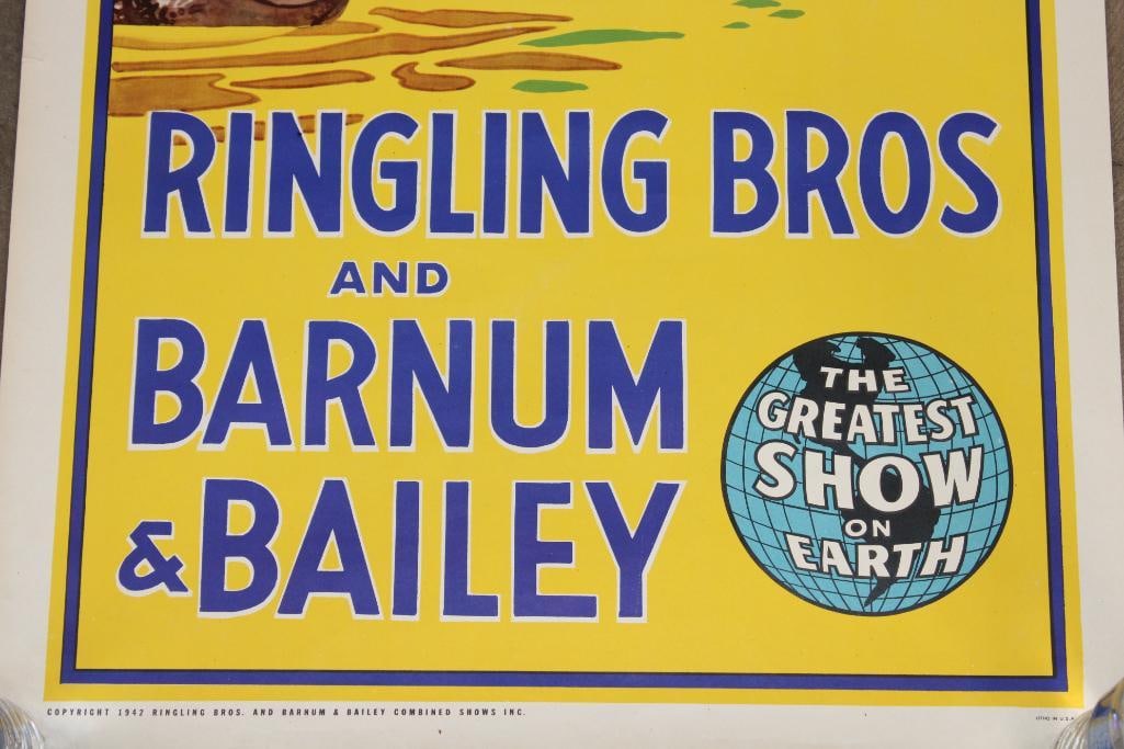 Original "Ringling Brothers Barnum and Bailey Circus" Advertisement from 1942 - 3