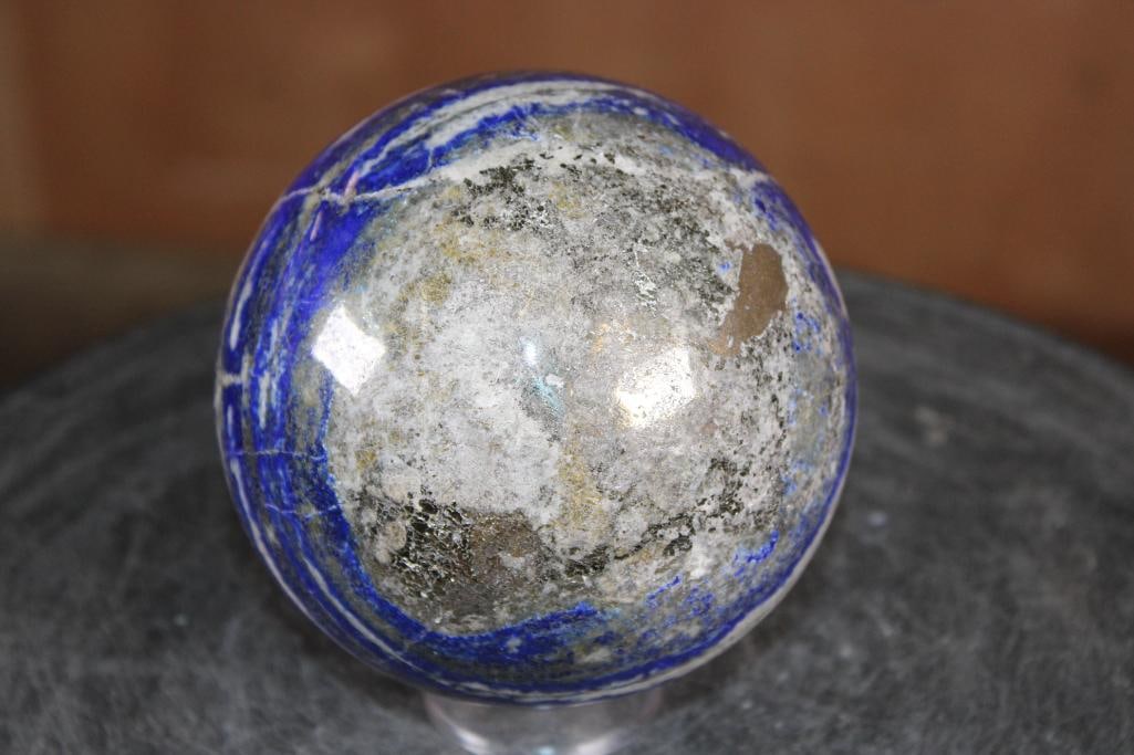Big Polished BLUE LAPIS LAZULI Mineral Sphere, Weight: 5 lbs - 5