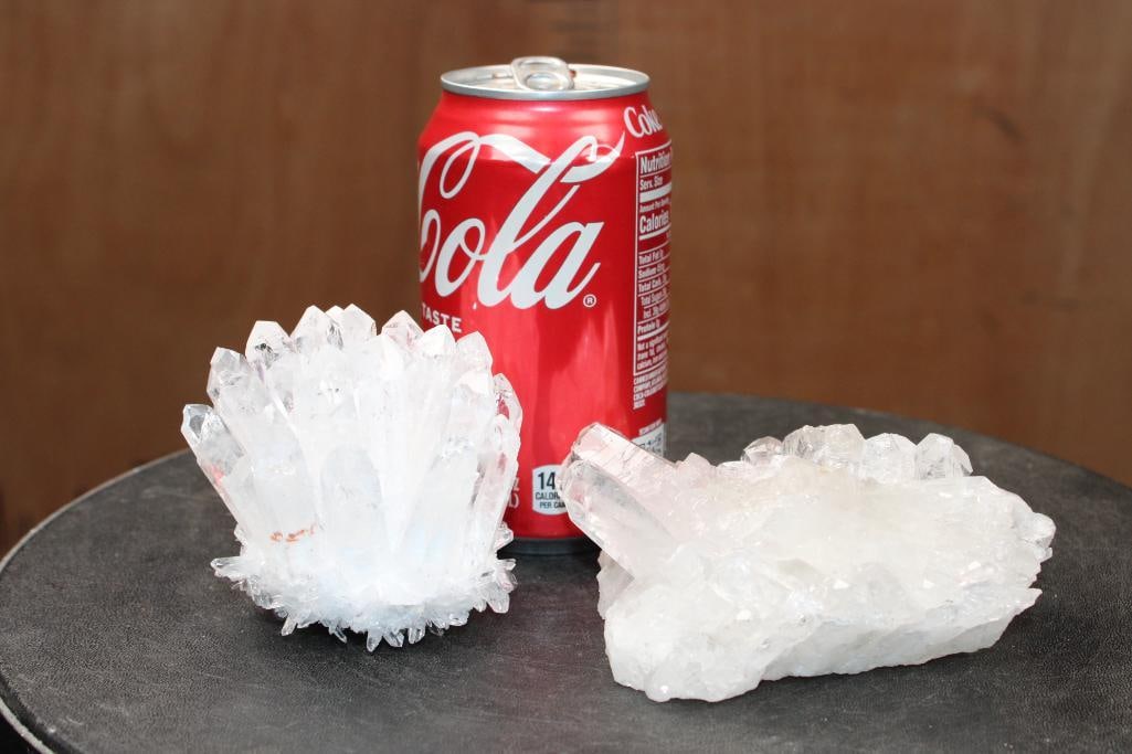 (2) Natural Clear QUARTZ CRYSTAL Clusters - 2