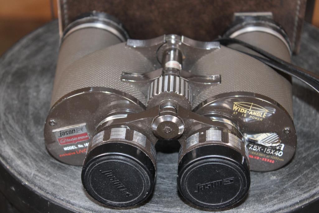 1960's "Jason" Japan Statesman Model no.165 BINOCULARS with the Original Leather Carrying Case - 4