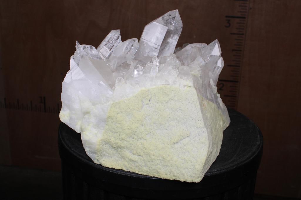 XXL Natural Arkansas CLEAR QUARTZ CRYSTAL Cluster on GREEN CHLORITE Specimen, Weight: 18 lbs - 12