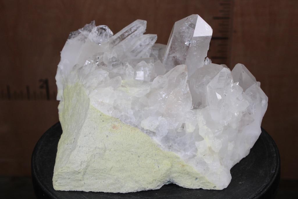 XXL Natural Arkansas CLEAR QUARTZ CRYSTAL Cluster on GREEN CHLORITE Specimen, Weight: 18 lbs - 2