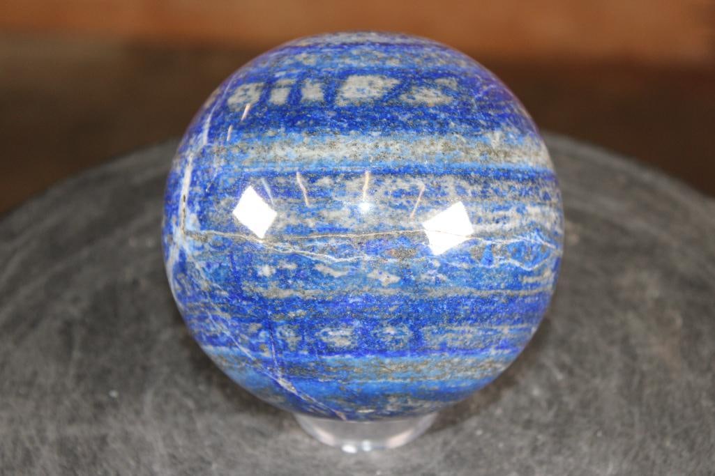 Big Polished BLUE LAPIS LAZULI Mineral Sphere, Weight: 5 lbs - 4