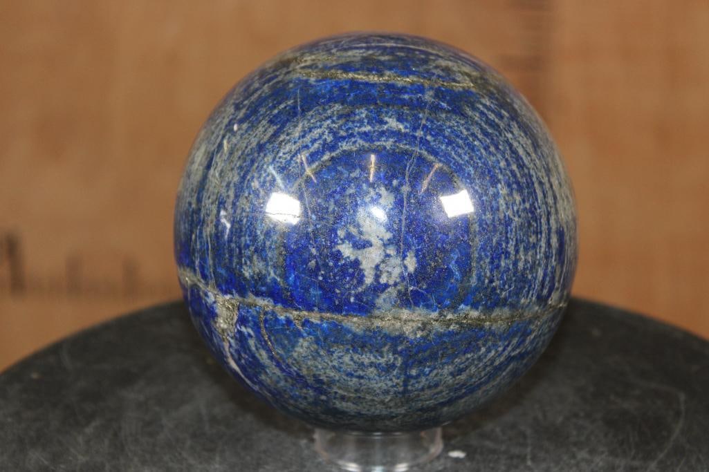 Polished XL BLUE LAPIS LAZULI with PYRITE Mineral Sphere, Weight: 9 lbs - 6