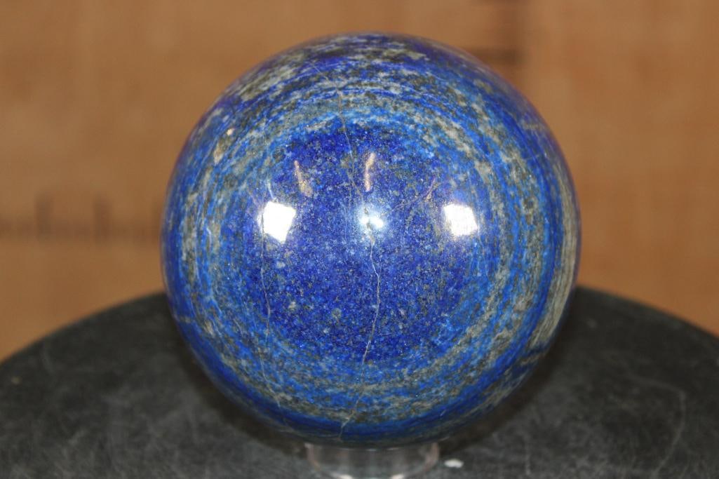 Polished XL BLUE LAPIS LAZULI with PYRITE Mineral Sphere, Weight: 9 lbs - 7