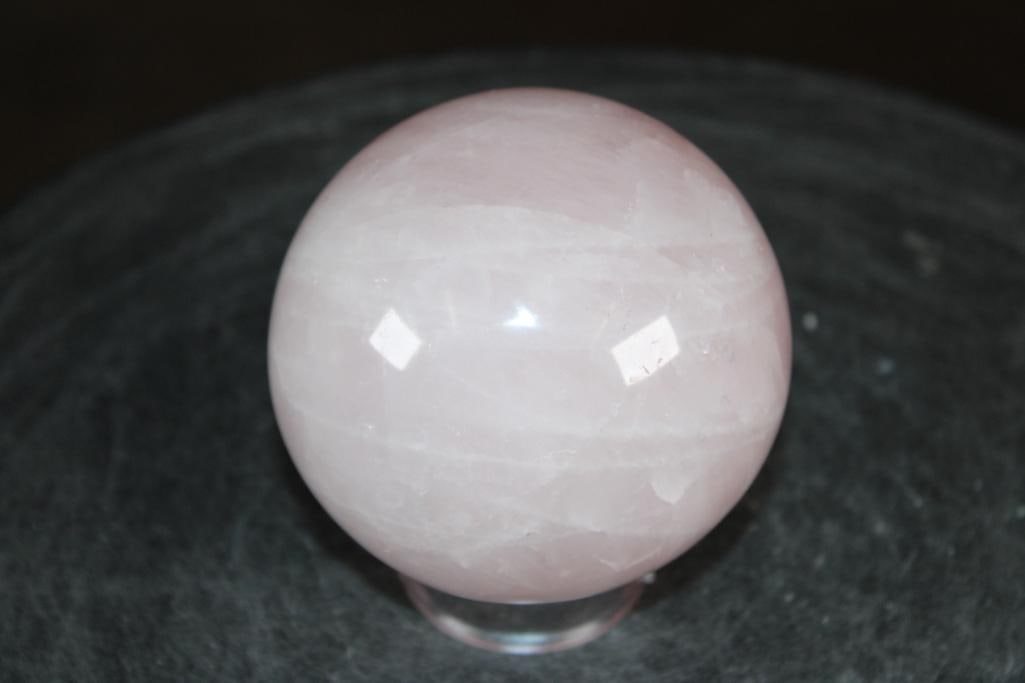 Polished ROSE QUARTZ Mineral Sphere, Weight: 2 lbs - 3
