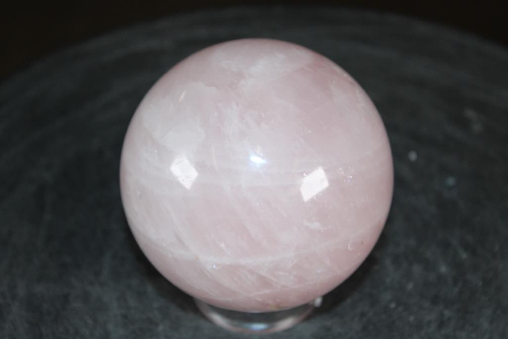 Polished ROSE QUARTZ Mineral Sphere, Weight: 2 lbs - 4