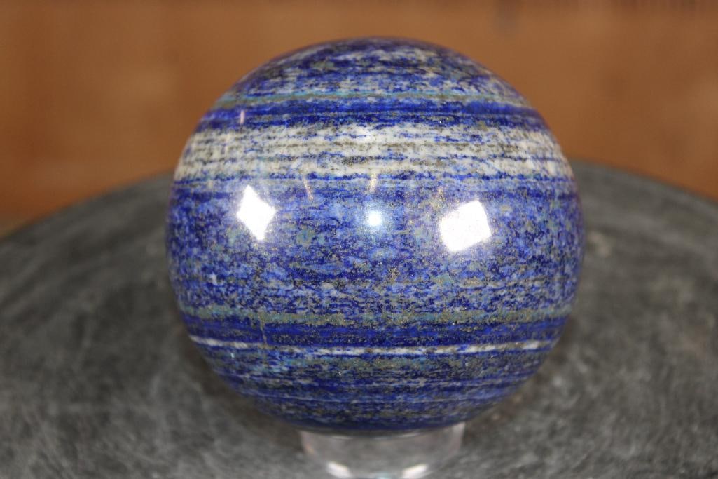 Big Polished BLUE LAPIS LAZULI Mineral Sphere, Weight: 4 lbs - 4