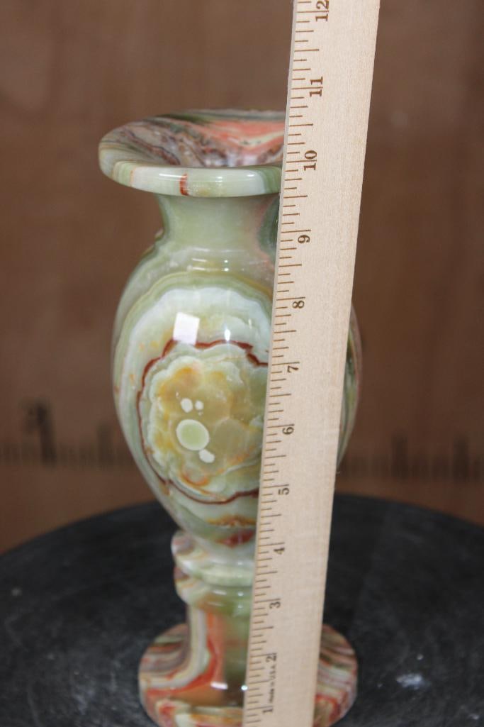 Big Polished GREEN BANDED ONYX Vase - 2