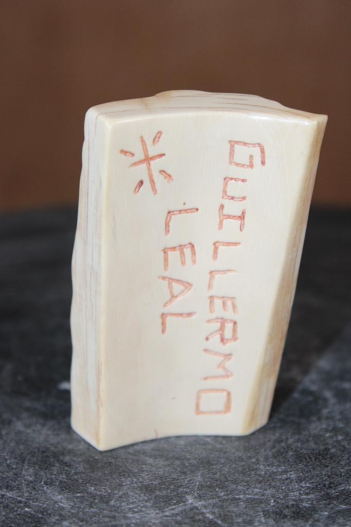 Guillermo Leal, Carved Fossilized MAMMOTH IVORY TUSK of Jesus Christ - 4