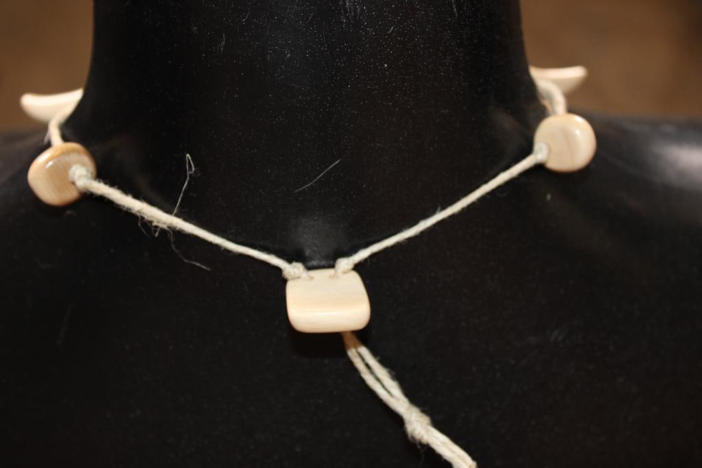 Guillermo Leal, Asian Style Fossilized MAMMOTH IVORY TUSK Carved Hannya Skull Pendant Necklace with - 7