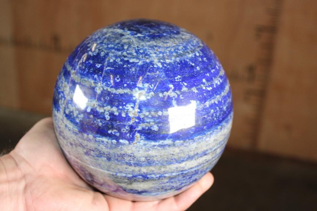 XL Polished BLUE LAPIS LAZULI Mineral Sphere, Weight: 12 lbs - 2