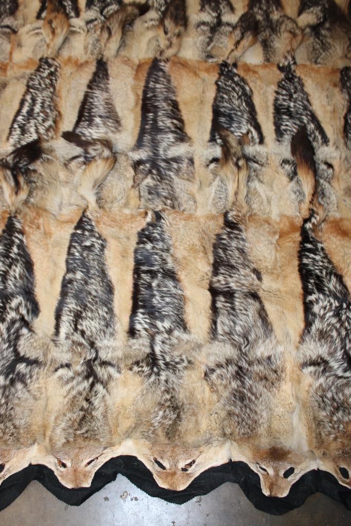 BLACK-BACKED JACKAL Hide Rug or Blanket - 3