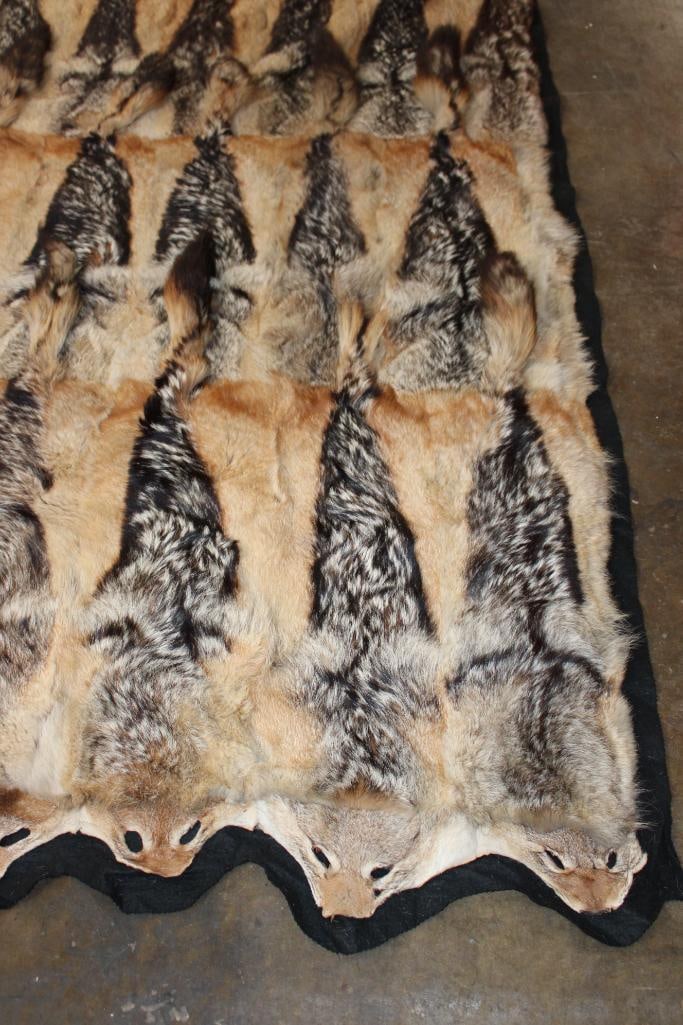 BLACK-BACKED JACKAL Hide Rug or Blanket - 4