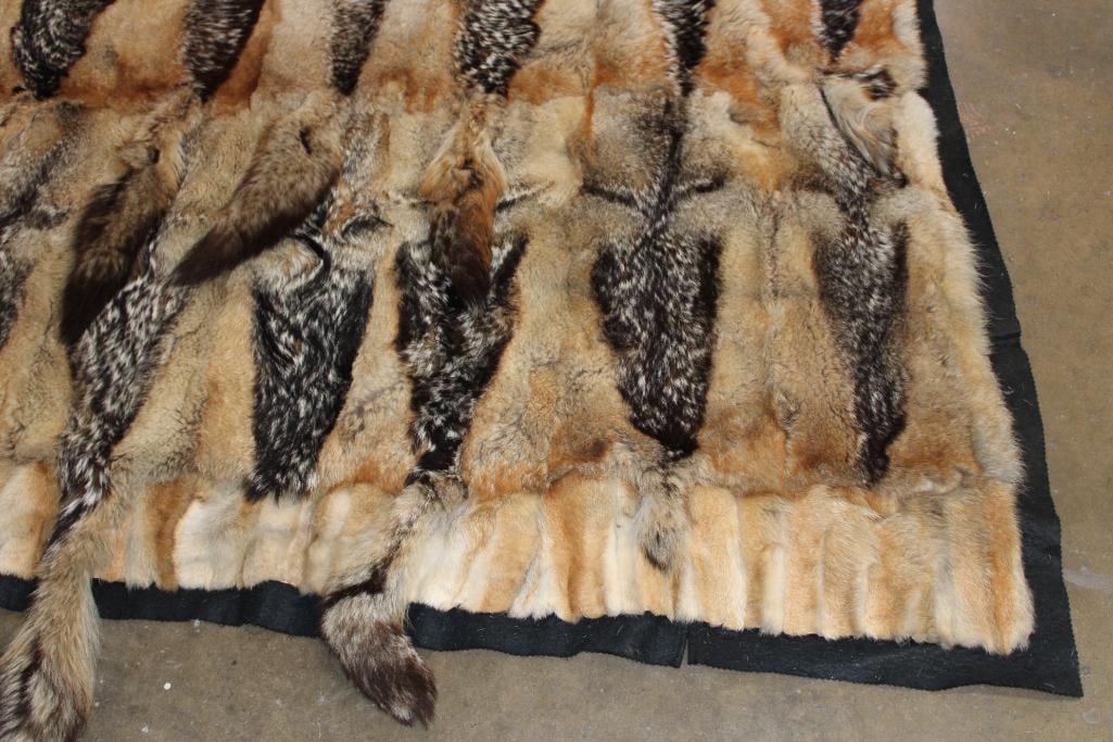BLACK-BACKED JACKAL Hide Rug or Blanket - 5
