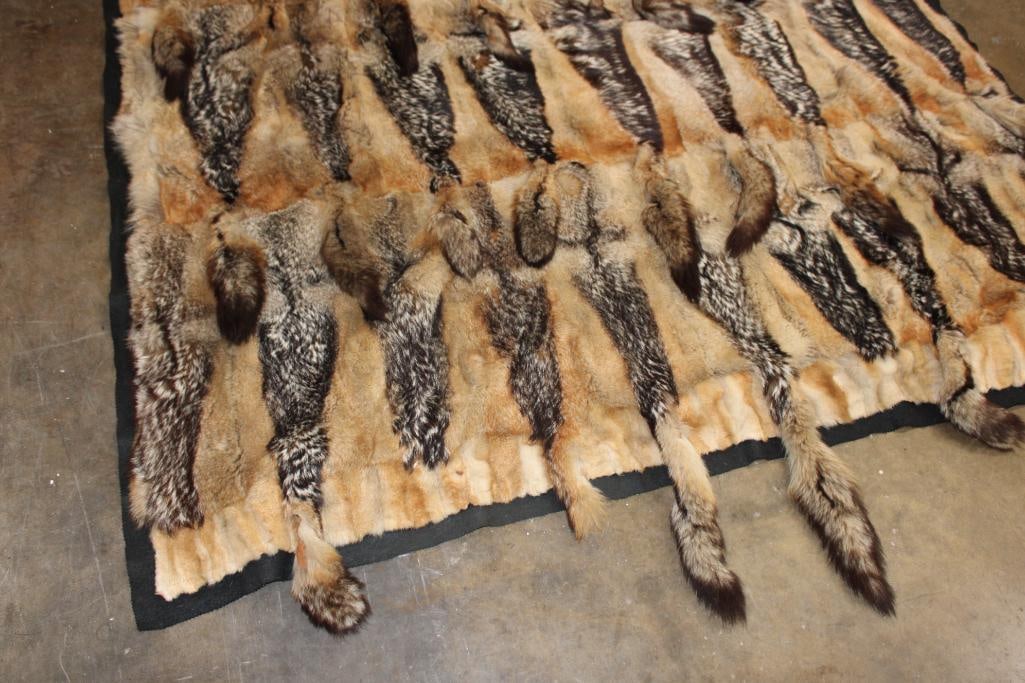 BLACK-BACKED JACKAL Hide Rug or Blanket - 6