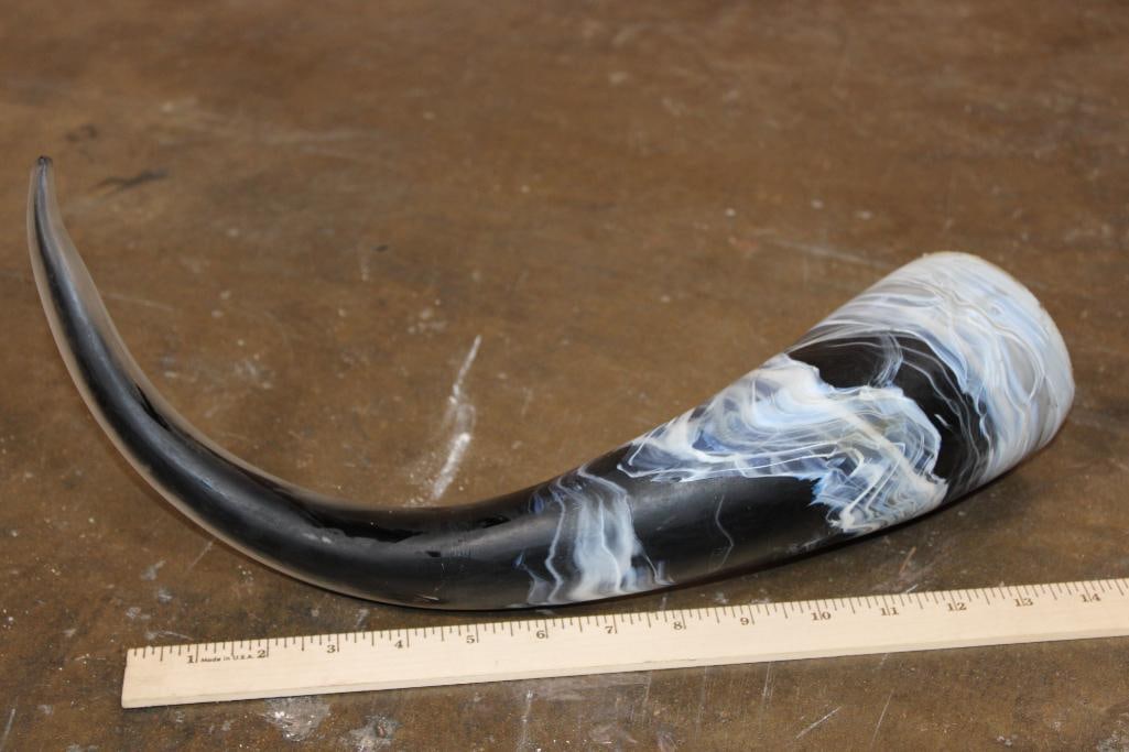 Decorative Glass Blown Horn Sculpture - 3