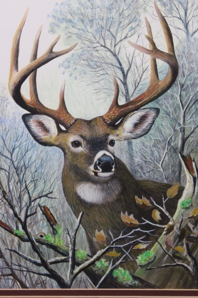 Signed "Woodland Prince" Art Print by Don Edwards in a Wood Frame - 2