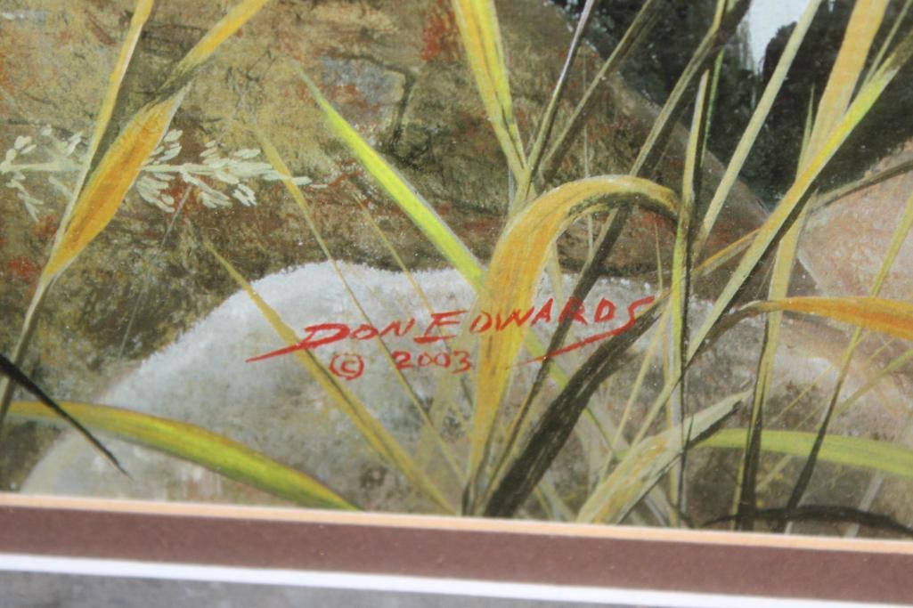 "Lone Watcher" Art Print by Don Edwards in a Wood Frame - 3