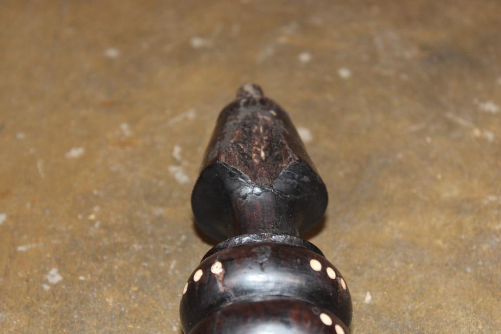 Hand-carved African Wood CANE or WALKING STICK featuring an African Woman - 7