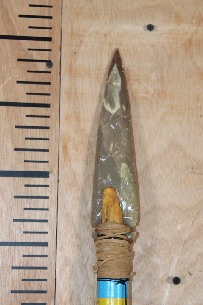 Native American Style STAFF or DANCE STICK with a Hand-knapped Stone Point - 2
