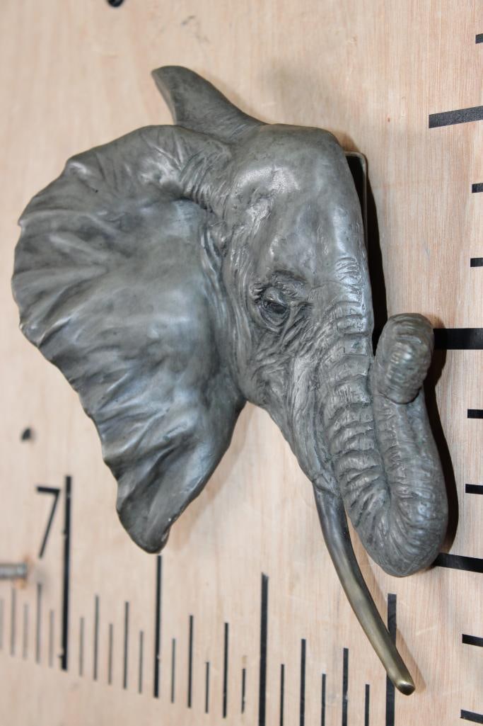 Limited Edition #505/1750 ELPEHANT Bronze DOOR KNOCKER Signed by Renee Headings - 2