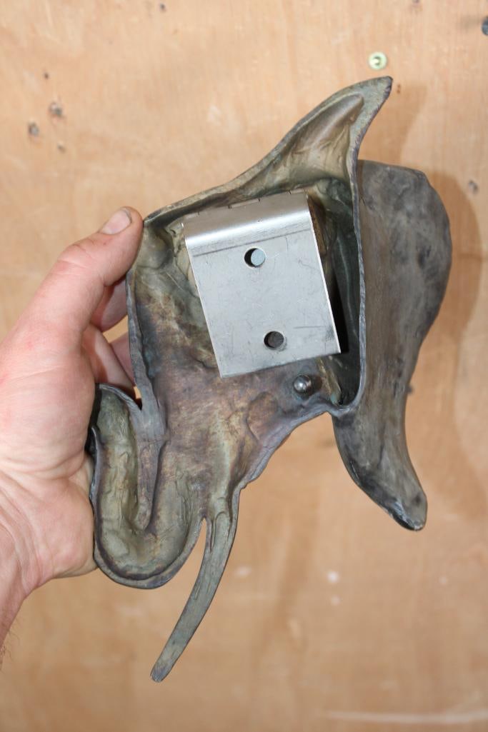 Limited Edition #505/1750 ELPEHANT Bronze DOOR KNOCKER Signed by Renee Headings - 3