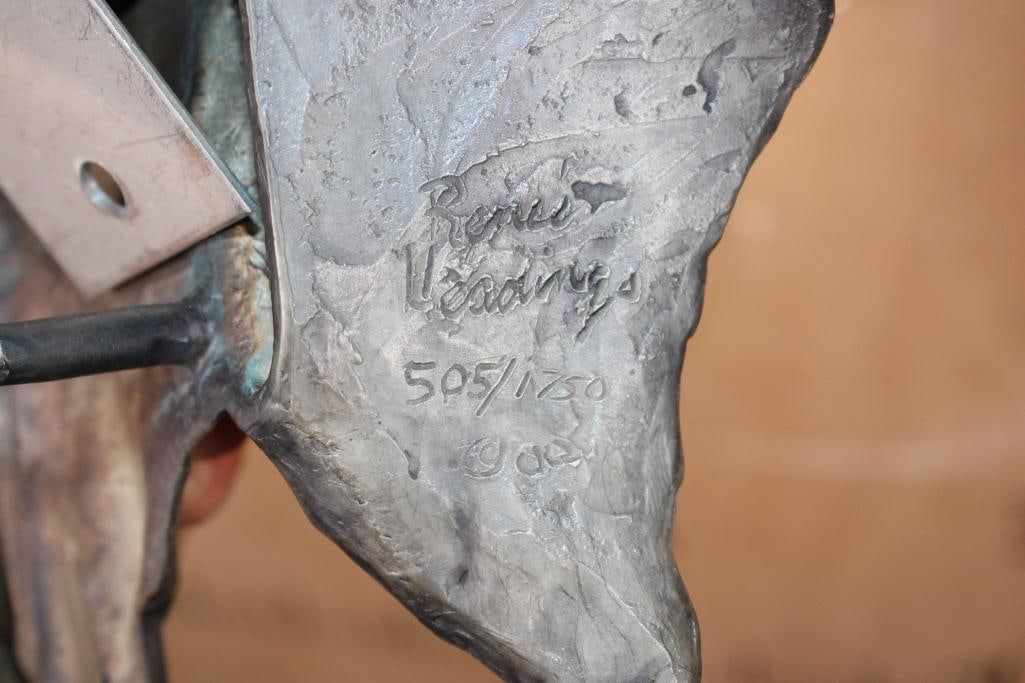 Limited Edition #505/1750 ELPEHANT Bronze DOOR KNOCKER Signed by Renee Headings - 4