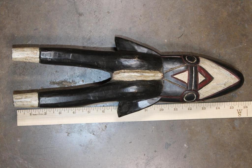 Vintage Hand-carved and Painted Guro ANTELOPE Mask from West Africa - 4