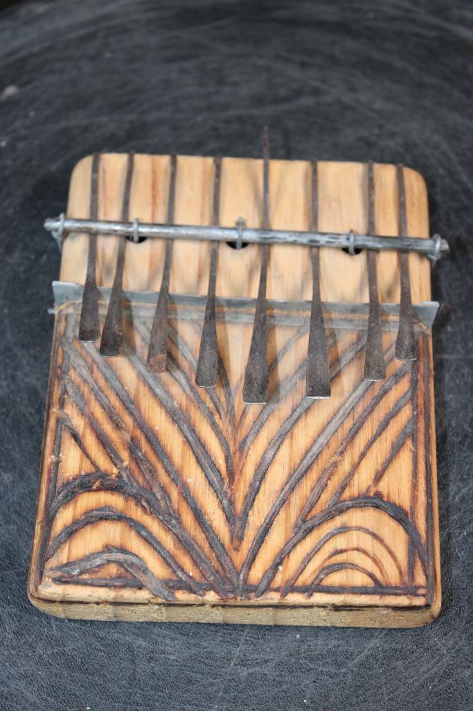 Hand-carved African KALIMBA, Mbira, or "Thumb Piano" (1 of 5)
