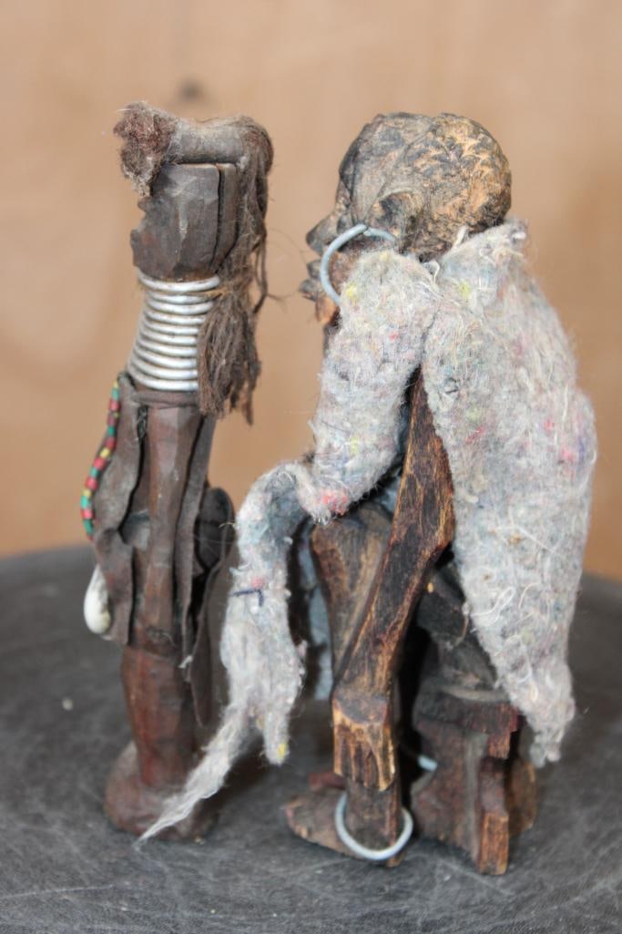 (2) Old Hand-carved Wood Figures from West or Central Africa - 3