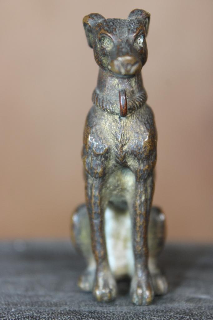1930s Art Deco Bronze GREYHOUND Sculpture - 2