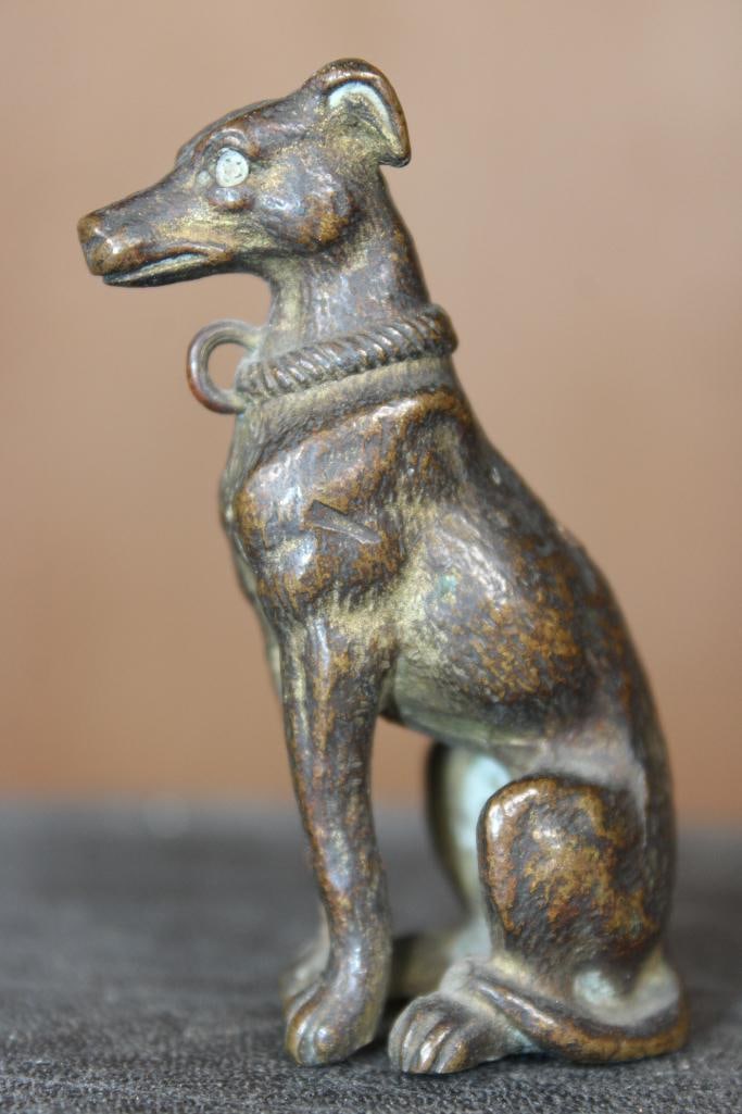 1930s Art Deco Bronze GREYHOUND Sculpture - 3