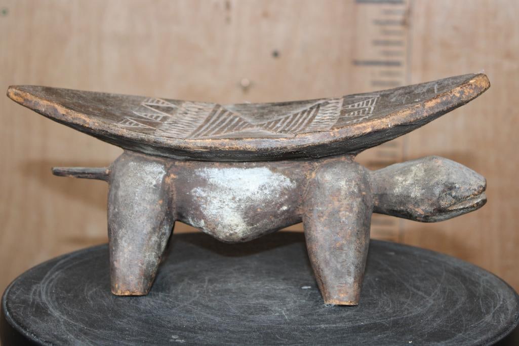 African Hand-carved Wooden HEADREST or "Pillow".: African Hand-carved Wooden HEADREST or "Pillow". It is from the Zulu or Luba Tribe and measures 12" Long x 4.25" Wide x 5.5" Tall. COLLECTIBLE AFRICAN ARTIFACTS 