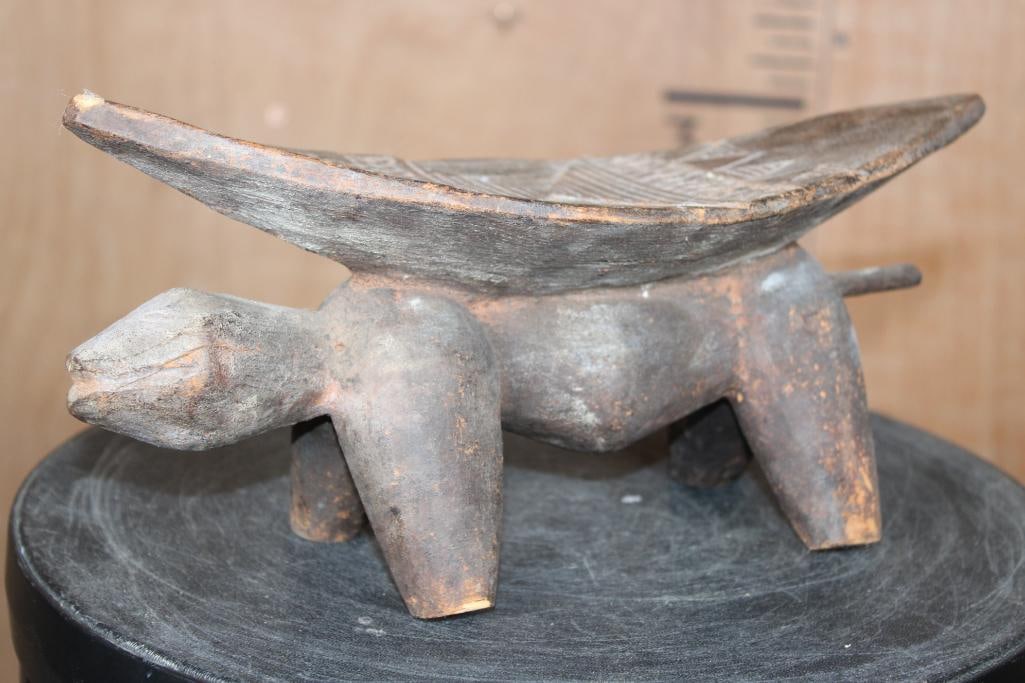 African Hand-carved Wooden HEADREST or "Pillow". - 3