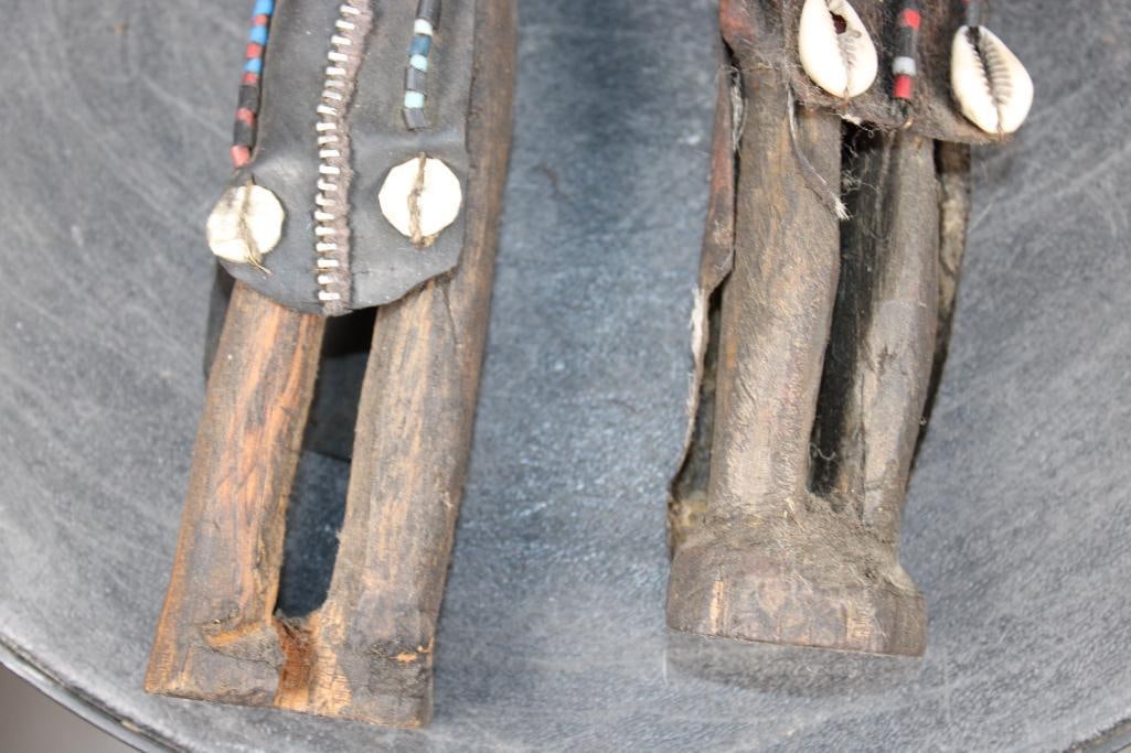 2 Hand-carved Wood Fertility DOLLS from the Turkana People of Africa - 4