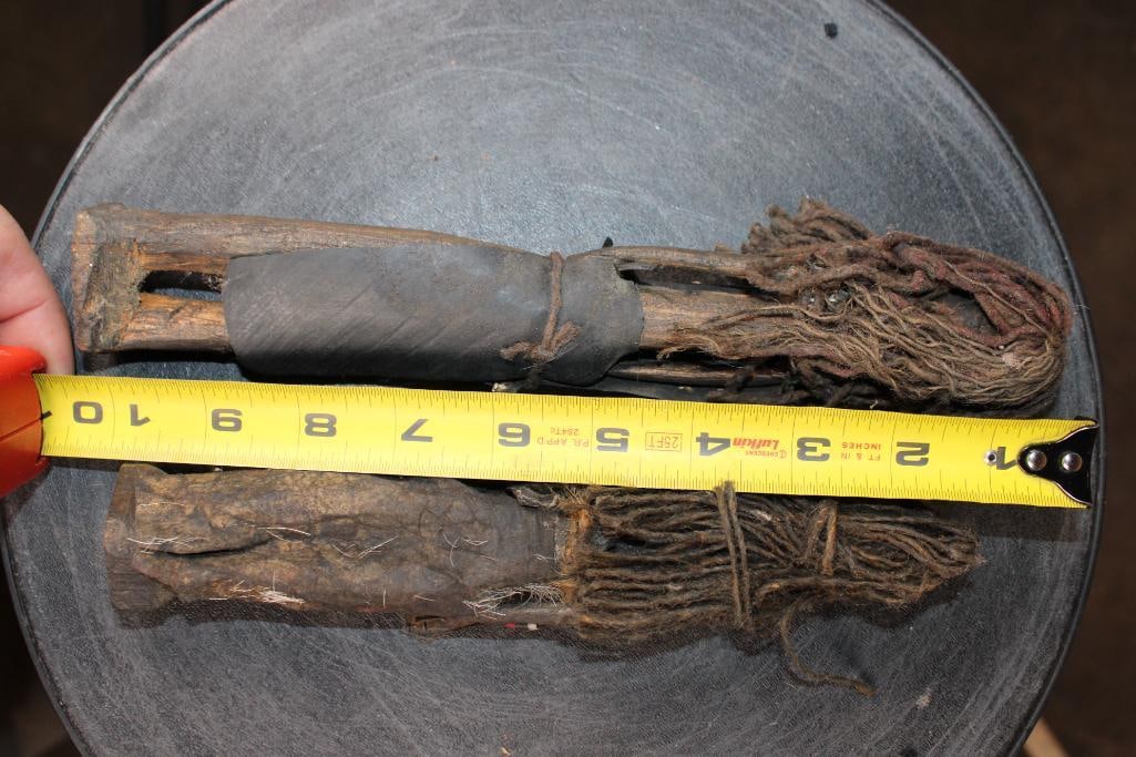 2 Hand-carved Wood Fertility DOLLS from the Turkana People of Africa - 6