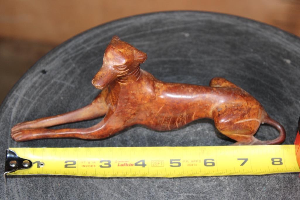 Small GREYHOUND or WHIPPET Dog Bronze SCULPTURE or French Paperweight - 2