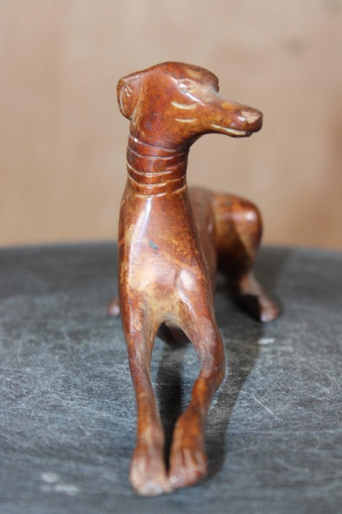 Small GREYHOUND or WHIPPET Dog Bronze SCULPTURE or French Paperweight - 3