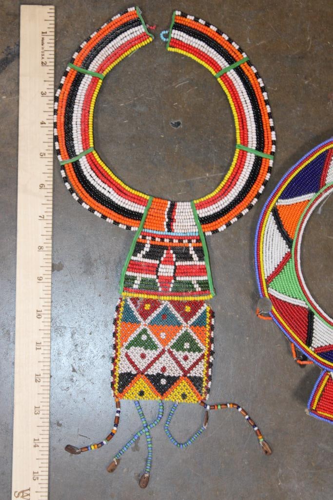 (2) Maasai Beaded NECKLACES from Kenya - 2