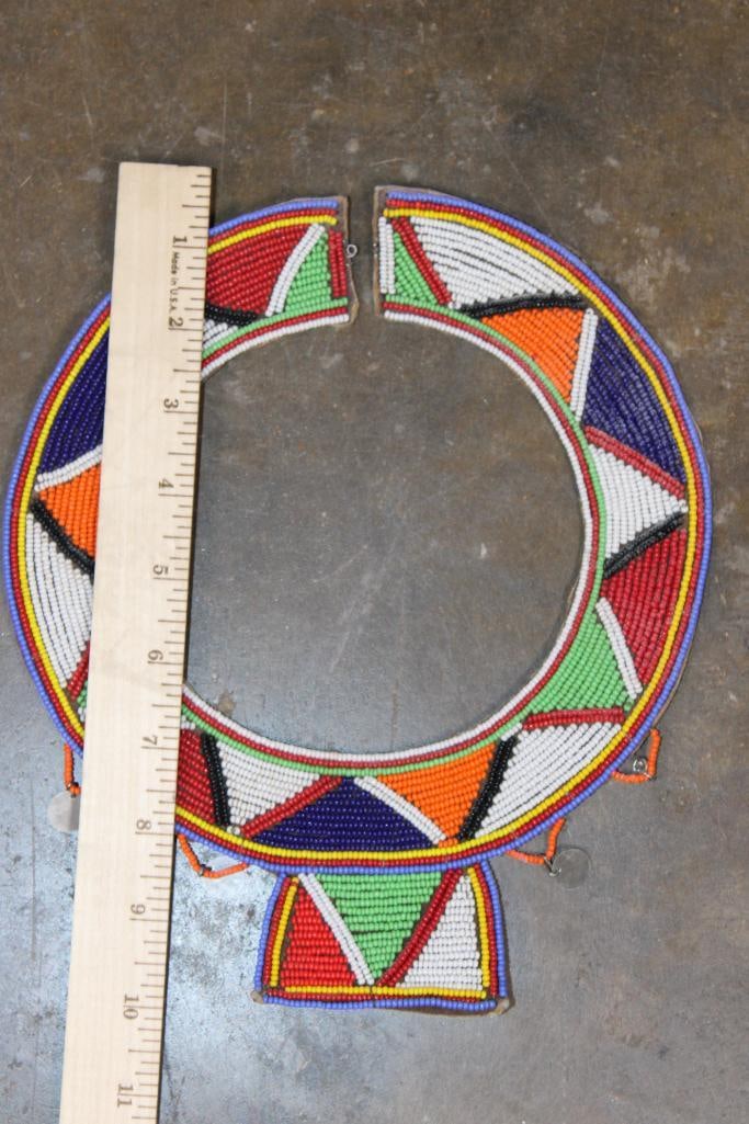 (2) Maasai Beaded NECKLACES from Kenya - 3