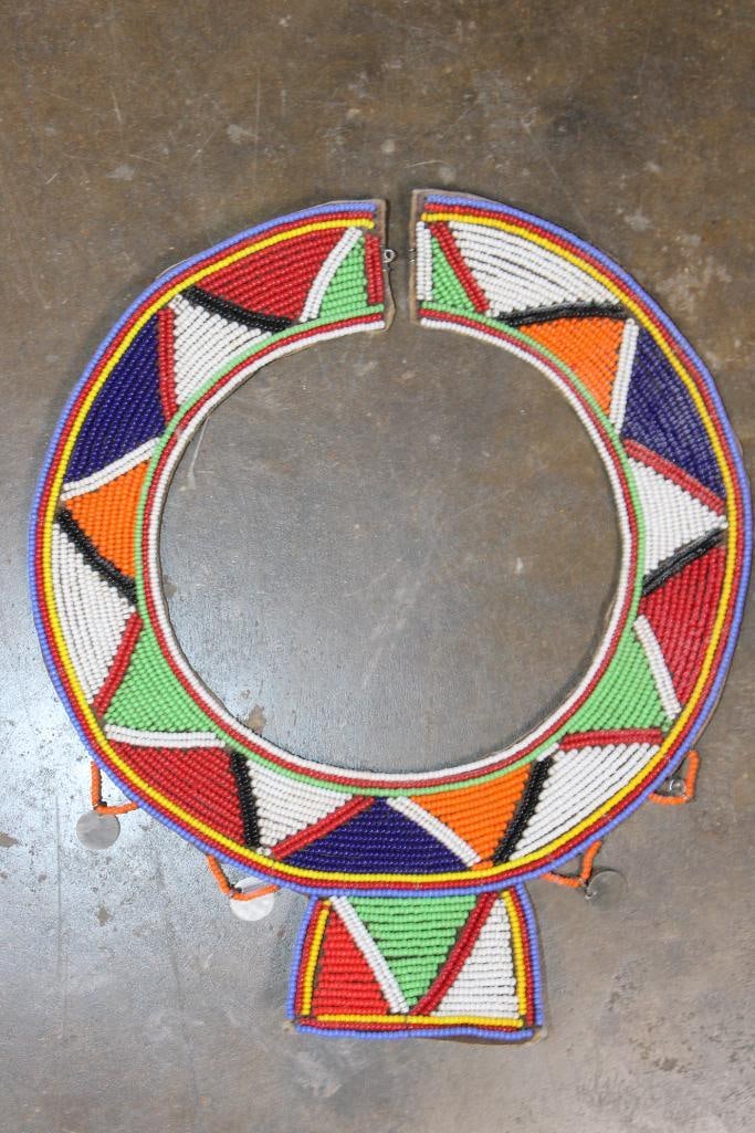 (2) Maasai Beaded NECKLACES from Kenya - 4