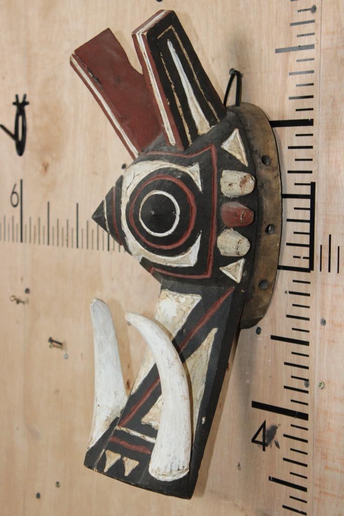 Handmade African Tribal Mask of a WARTHOG from the Bwa or Nuna People of Burkina Faso - 2
