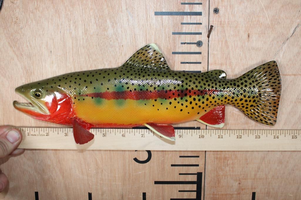 RAINBOW TROUT Resin Cast Sculpture by Reel Trout Studios signed "Eric C Knowlton" - 2
